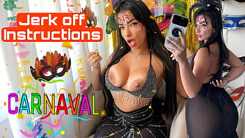 Gadis Brasil Seksi Cosplay Karnaval Dengan Bisikan Nakal Memberikan Instruksi Joi Terpanas Dalam Suasana Samba Untukmu Lepas Di Mulut