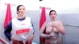 Puasnya Putri Fatikah Di Balik Pintu Kamar Mandi