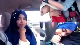 Kenyot Nenen Tante Jilbab, Bibir Merah Nempel Di Kontol.