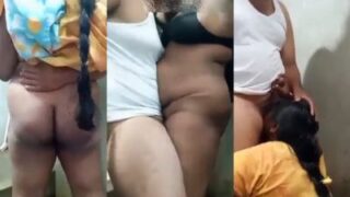 Cewek Telugu Ngewe Sambil Berdiri, Mulutnya Penuh Kontol